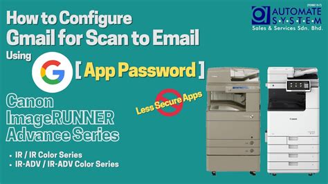 Steps How to Configure Gmail for Scan to Email on Canon Copier Without