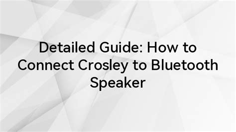 Connect a Crosley KTC6B turntable to a Bluetooth device YouTube