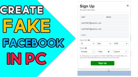 how to Create Fake FaceBook account YouTube