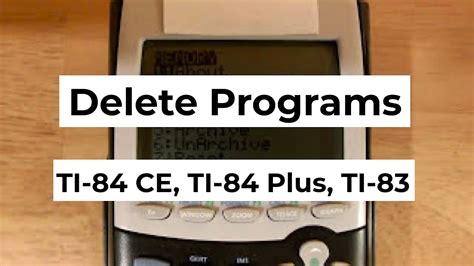 Delete Matrix Manual for TI84 Plus CE Graphing Calculator YouTube