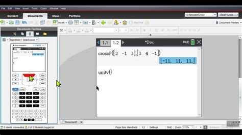 TI Nspire CX CAS dotProduct/crossProduct Functions Explained YouTube