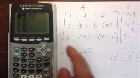 Using the TI84 to solve systems of equations with 3 variables YouTube