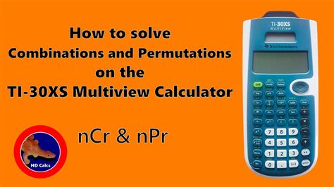 Permutation Using The Calculator Ti 30x Iis Youtube