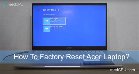 how to factory reset an acer laptop computer