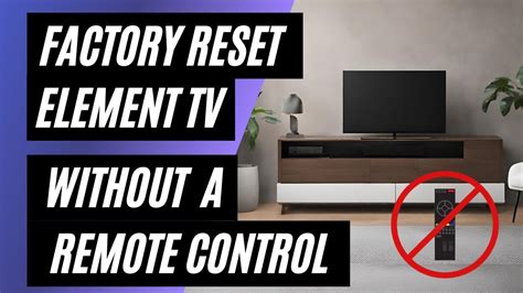 How To Factory Reset On Element LCD TV Service Menu & Keys Unlock On