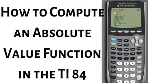 Use Absolute Value on TI84 Plus CE Graphing Calculator YouTube