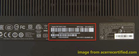 how to find acer laptop monitor serial number