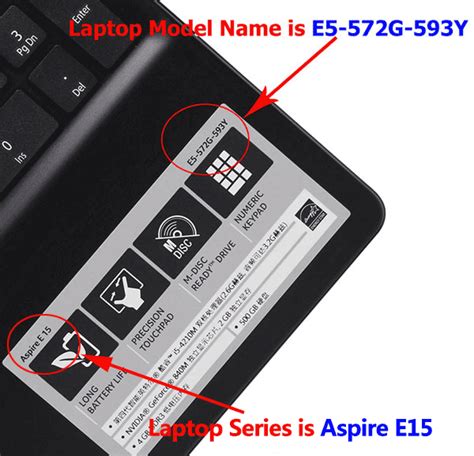 how to find my acer laptop model