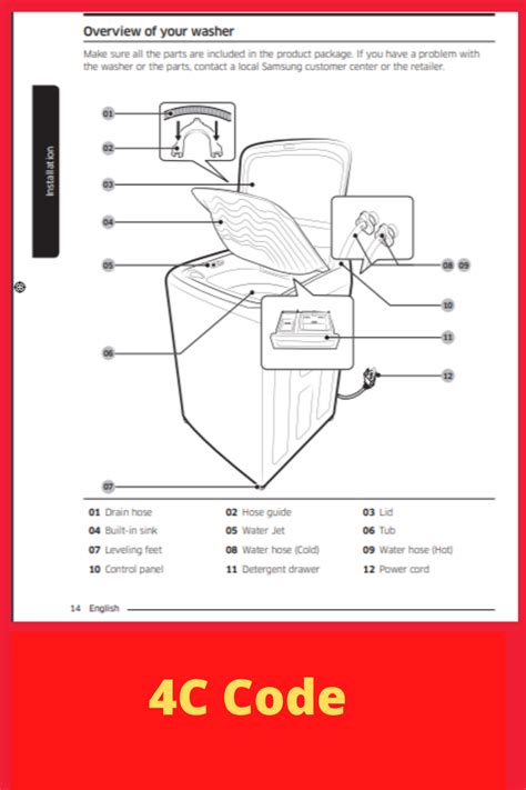How to fix 4C/4E error on samsung washing machineSamsung Front load