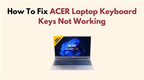 how to fix acer laptop keyboard keys not working