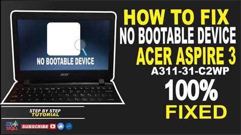 how to fix no bootable device acer
