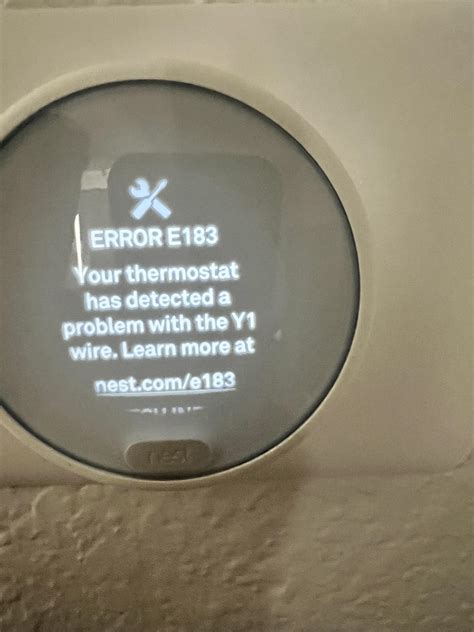 Thermostat Wiring Help error e77, missing y1 wire r/Nest