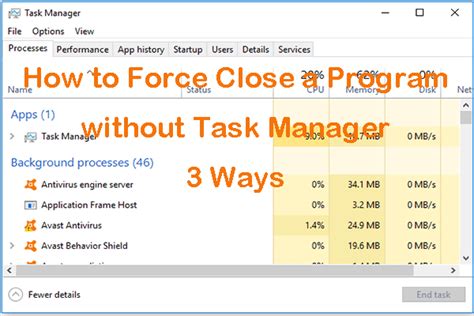 How to Force Close a Program Without Task Manager Like News