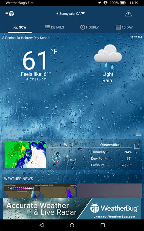 Weather by WeatherBug Android Apps on Google Play