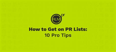 How to Get on PR Lists? A Guide (For Influencers) SocialMarketing90