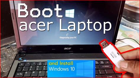 how to install windows 10 in acer laptop from usb