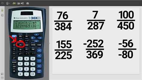 Converting from a decimal to a fraction using your TI30X IIS