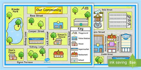 Simple Community Map EdrawMax Templates