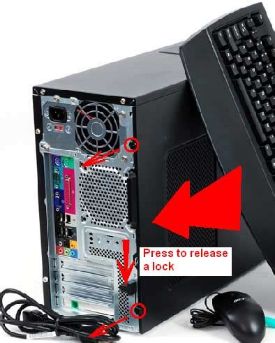 how to open acer aspire desktop case