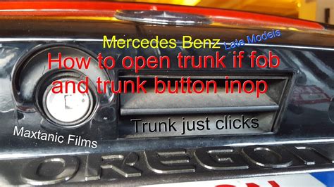 How to open mercedes trunk with key