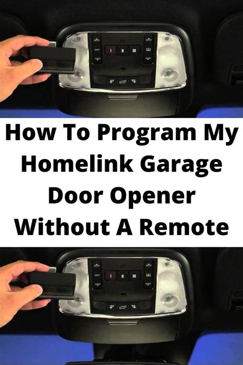 How to program garage remote without learn button Artofit