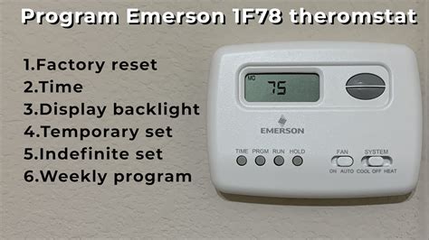 Emerson Thermostat How To Program
