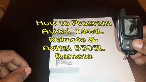 How To Program a New AVITAL Remote YouTube
