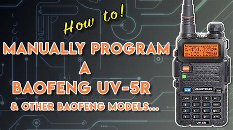 Programming Instructions For Baofeng Uv5r