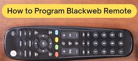 Blackweb Universal Remote Codes List and Program Instructions