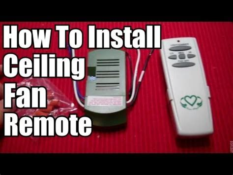 How Do I Connect My Harbor Breeze Ceiling Fan Remote