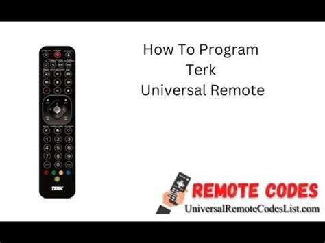 Terk Streaming & Video Accessory Remote Control Direct Code Programming