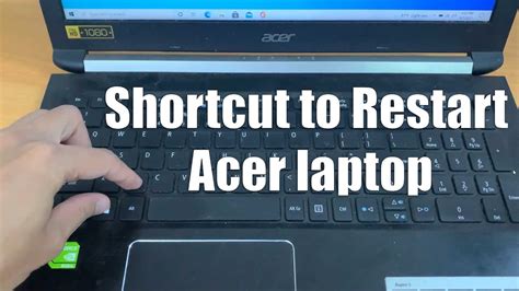 how to reboot acer laptop windows 10 using keyboard