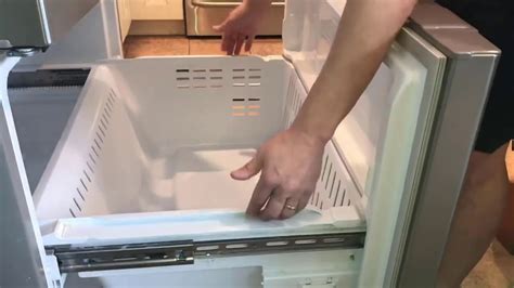 GE Refrigerator Repair How to replace the Vegetable Drawer Shelf