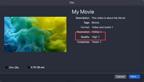 How to export iMovie to MP4