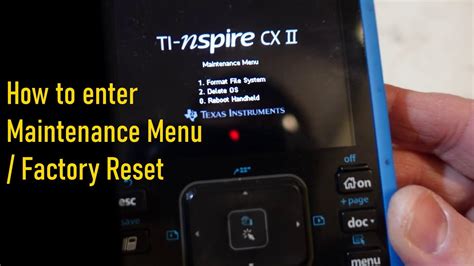 Exit Press to Test TINspire CX II CAS Getting Started Series