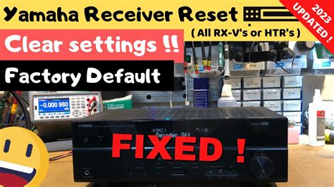 How to Factory Reset Yamaha RXV377 5.1 HDMI Home Theater Surround