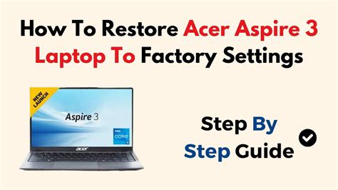 how to restore acer aspire to factory settings