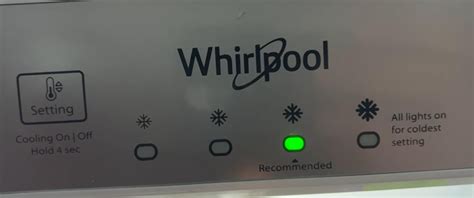 How To Change Refrigerator/Freezer Temperature Whirlpool SidebySide