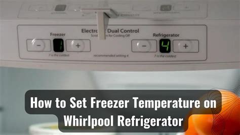 Temperature Settings For Refrigerator And Freezer