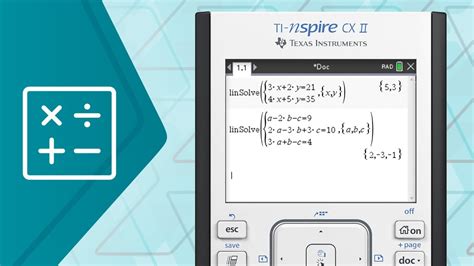 Solving Equations Graphically TI NSpire YouTube