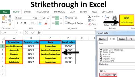 How To Strikethrough Text In Excel winbuzzer