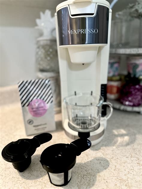 Mixpresso Mini Sized Single Serve Coffee Maker & 14oz Travel Mug