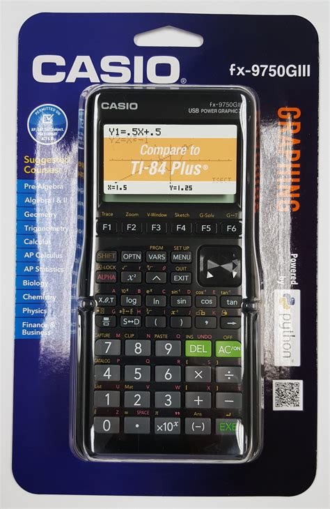 fx9750GIII Grapher All Black Graphing Calculator CASIO