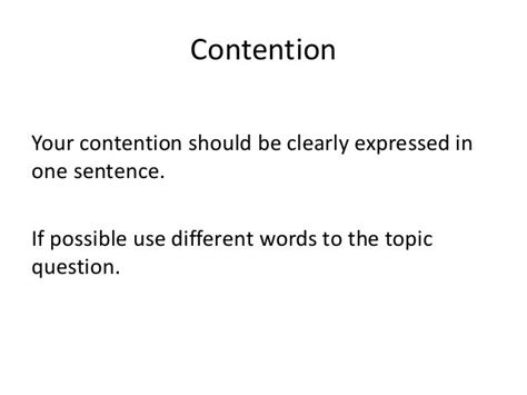 How To Write A Contention In 5 Easy Steps With Examples. CJ&CO