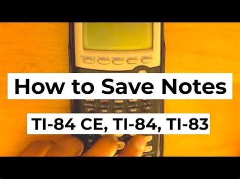 How to Put Notes on a TI84 Plus Calculator 7 Steps Instructables