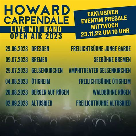 howard carpendale tour 2023