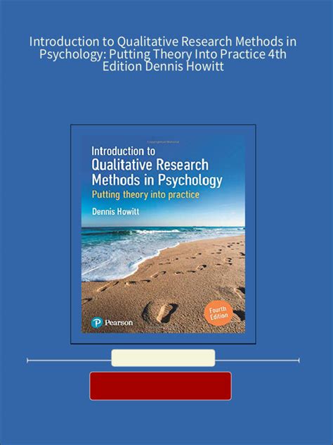 howitt d 2019 introduction to qualitative research methods in psychology