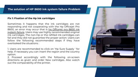 Hp 8600 Printer Ink Cartridge Problem