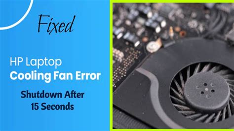 Hp Computer Cooling Fan Error