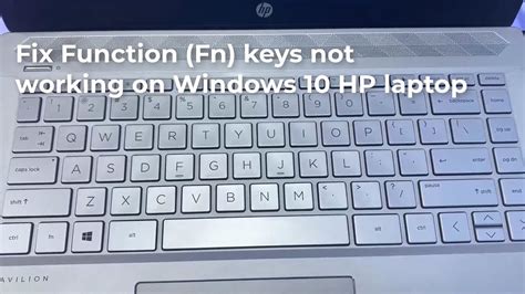 hp laptop keyboard function keys not working